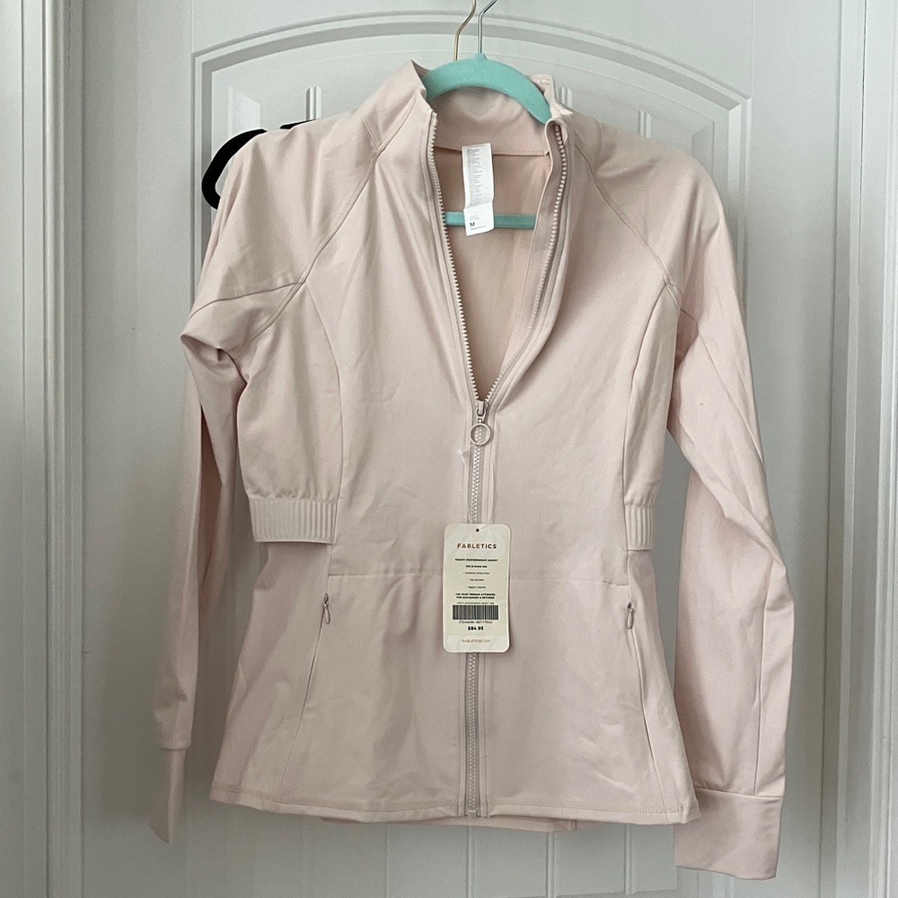 Fabletics Pale Pink Women's Zip-Up Trinity Performance Jacket